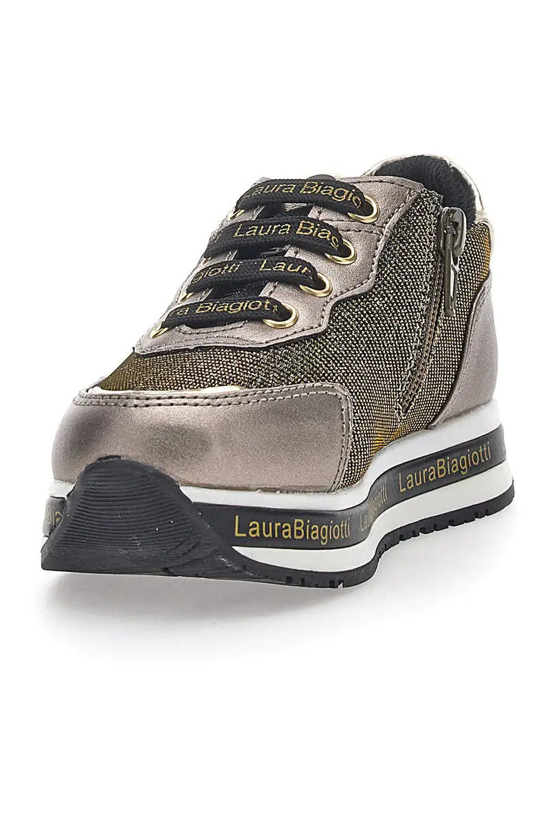 Sneakers Taupe Glitter Laura Biagiotti 8711 miniatura 3