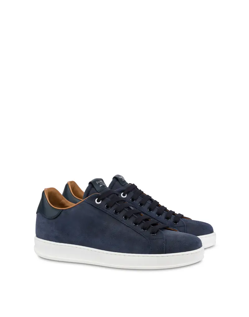 Sneakers Tennis Club in Crosta Ingrassata BLU, 43, Pollini miniatura 2