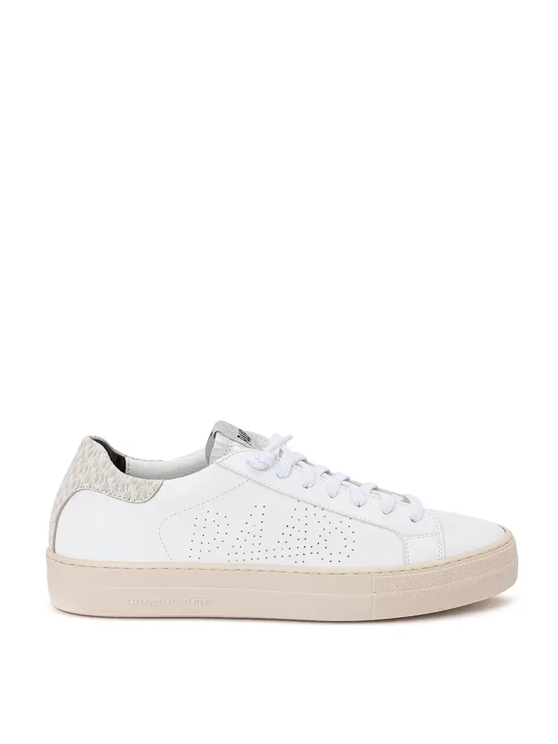 Sneakers Thea Piton in Pelle bianca P448.