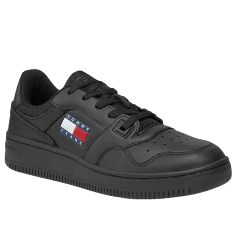 Sneakers Tommy Hilfiger Retro Basket Ess da donna, di colore nero. 38 38 nero