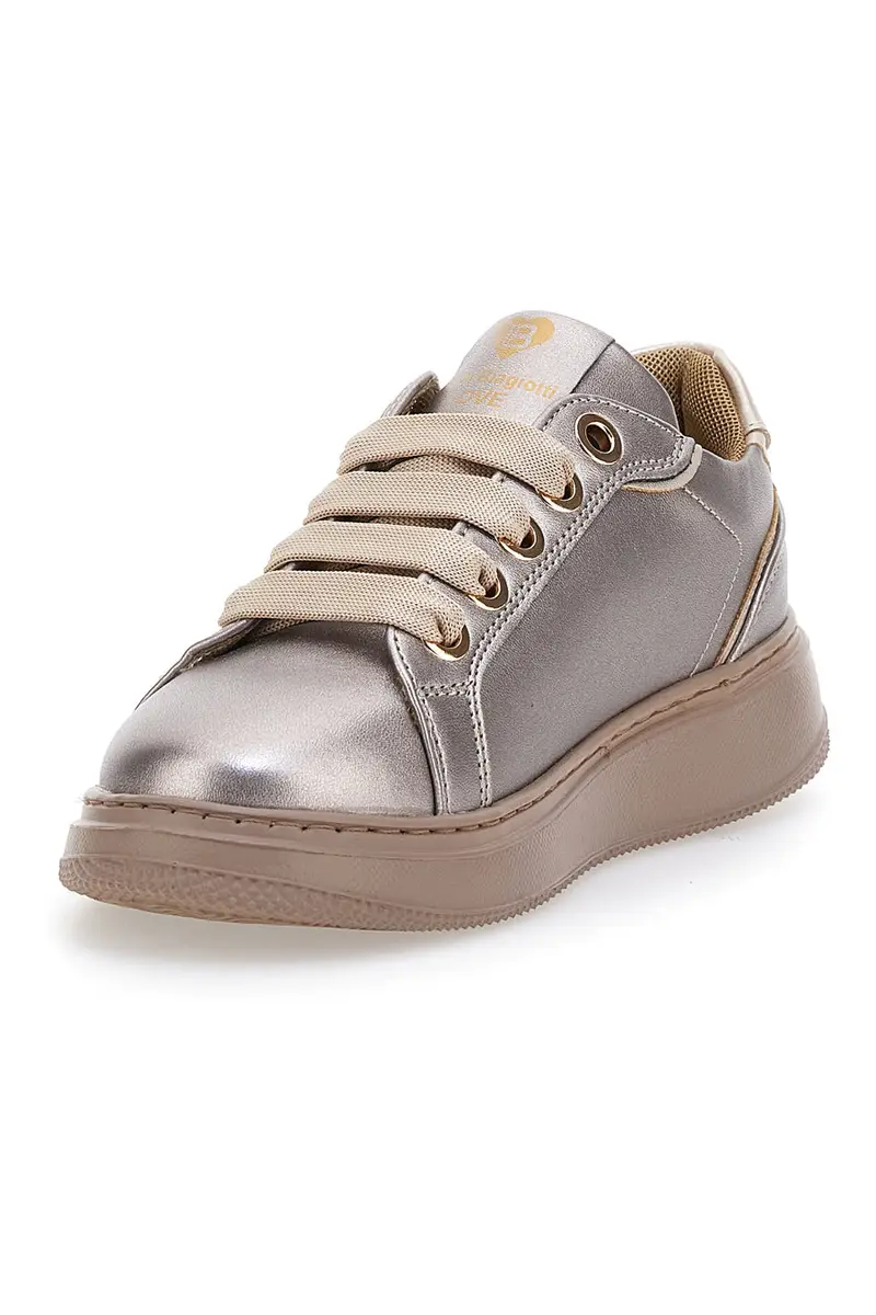 Sneakers Tortora effetto metallizzato LAURA BIAGIOTTI 93939376 miniatura 3