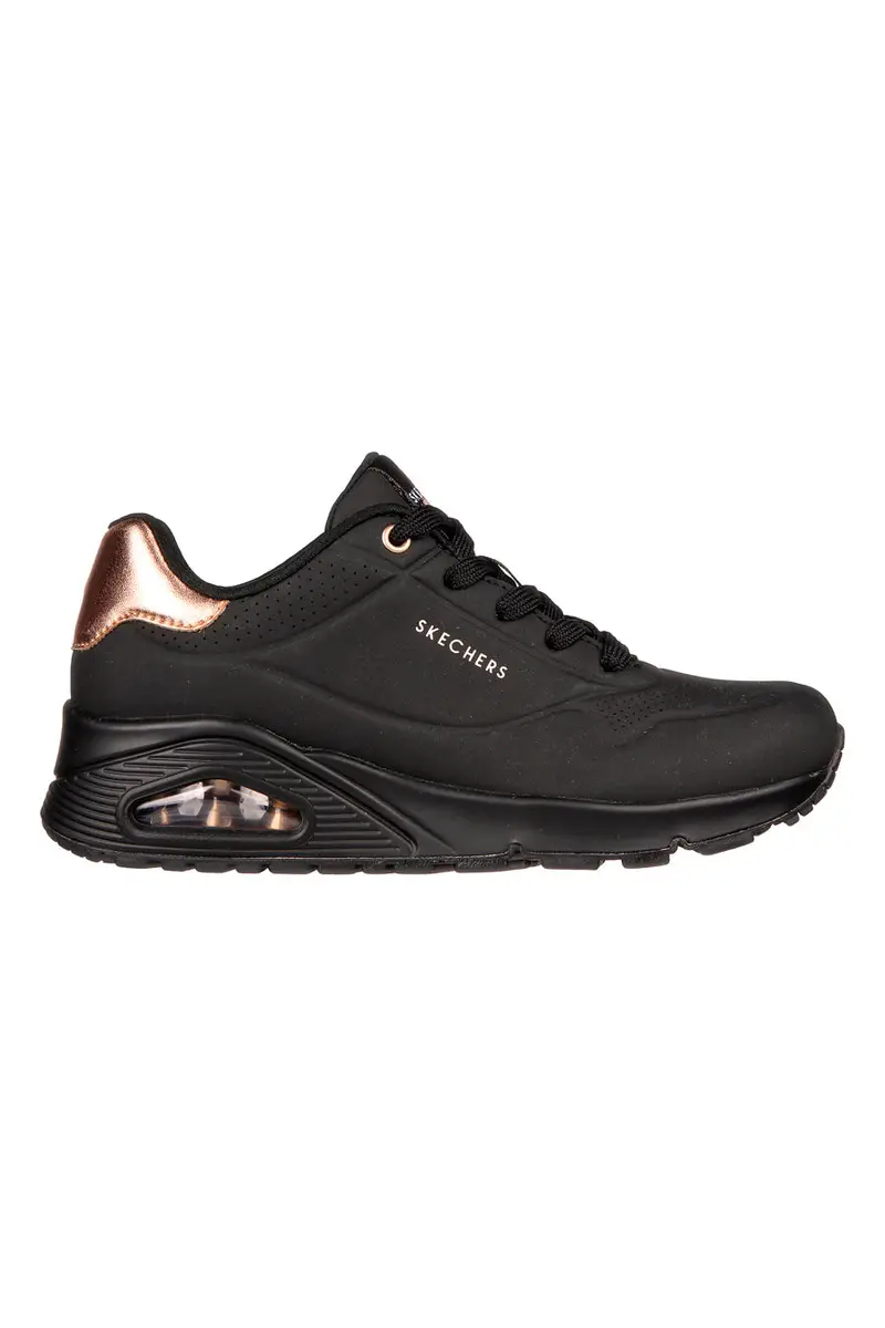 Sneakers total black con dettagli oro Skechers Uno Golden Air