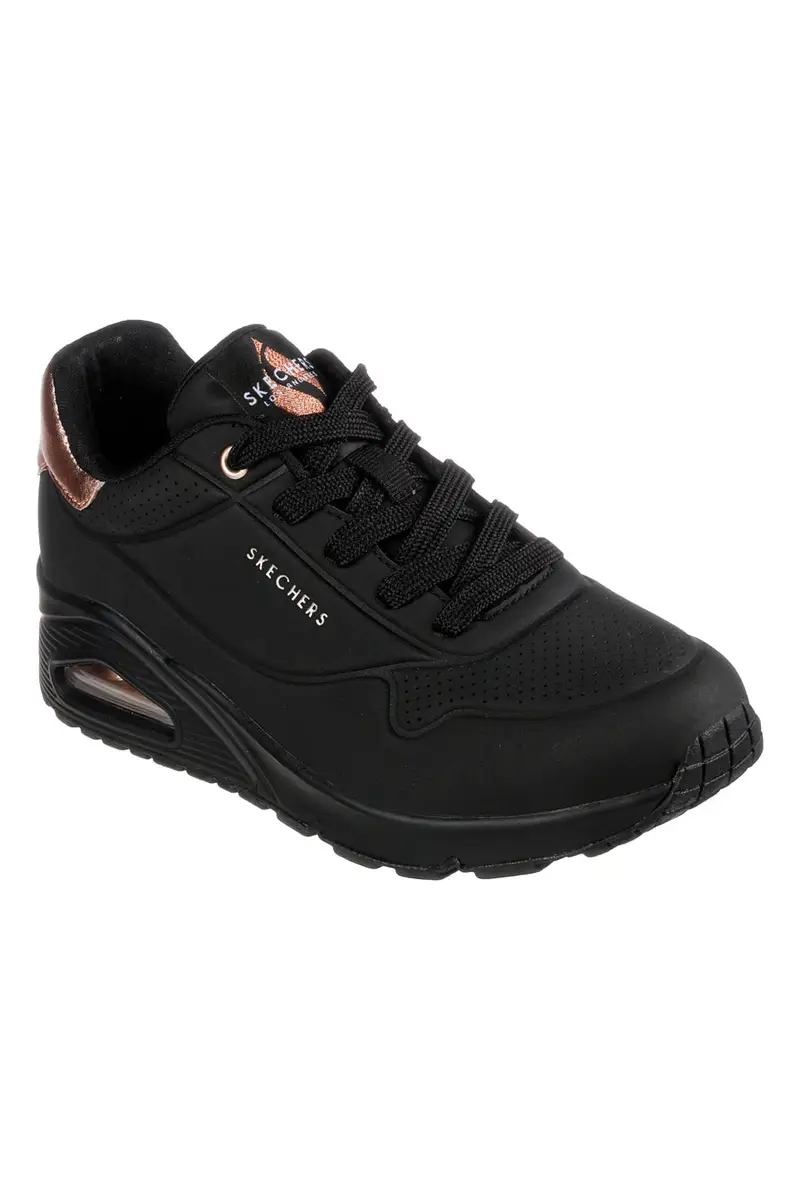 Sneakers total black con dettagli oro Skechers Uno Golden Air miniatura 2