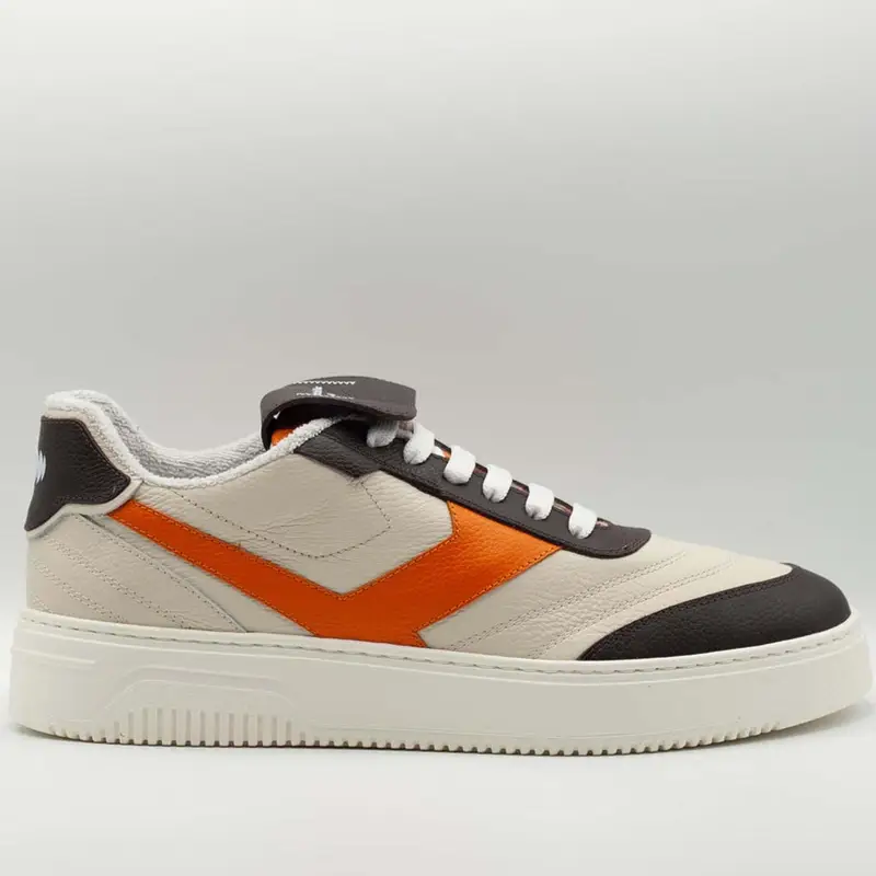 Sneakers uomo crossball in pelle beige