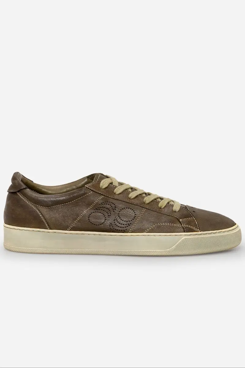 Sneakers uomo Del Bello in pelle marrone