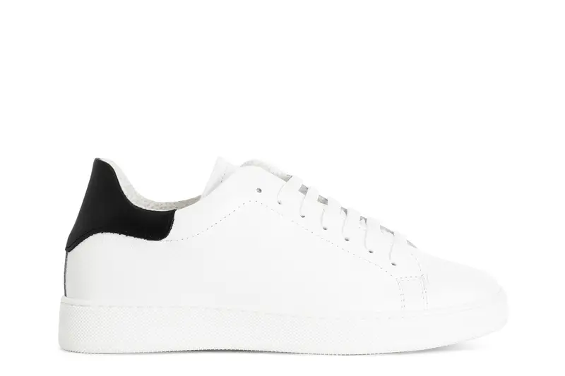 sneakers uomo in pelle bianco/nero 43
