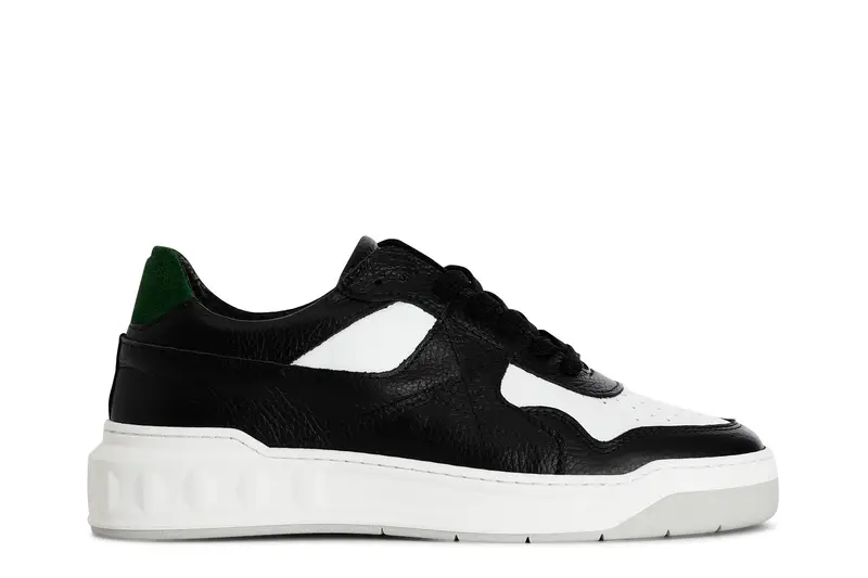 sneakers uomo in pelle nero/bianco 42