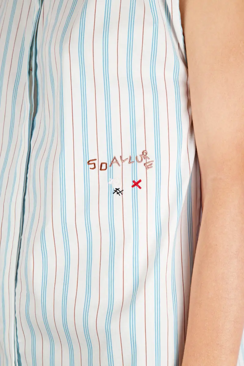 Camicia - 371235 - Bianco/Azzurro miniatura 2