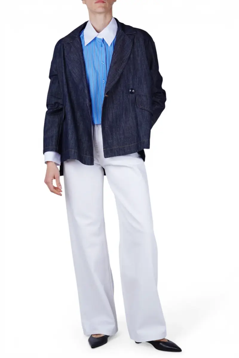 Camicia - 470047 - Bianco/Azzurro miniatura 2