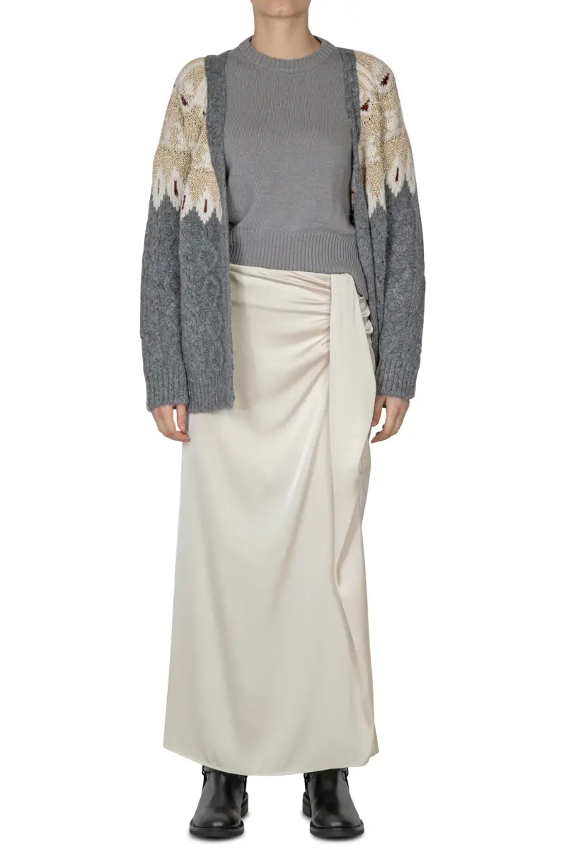 Cardigan - 441907 - Grigio miniatura 2