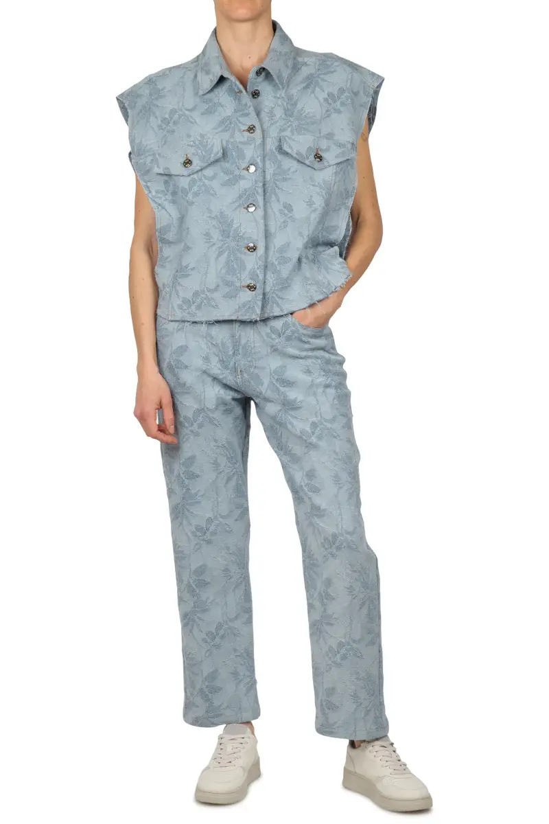 Pantalone - 450049 - Fantasia Azzurro miniatura 2