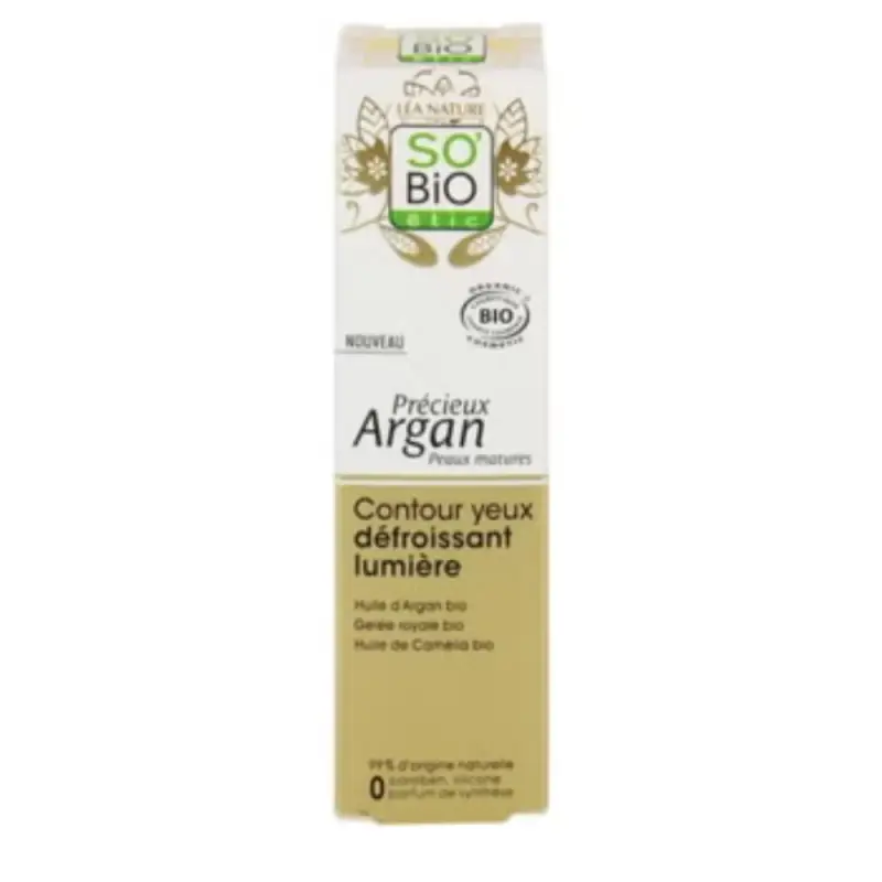 LÉa nature so bio étic Précieux Argan - Contorno Occhi Illuminante e Levigante, 15 ml