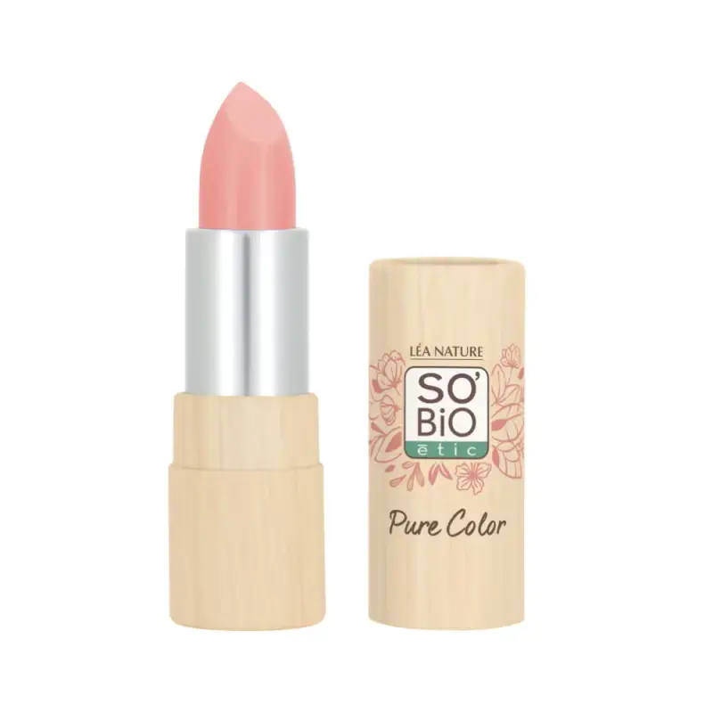 LÉa nature so bio étic Pure Color - Rossetto, 14 Rose nude (4,50 g)