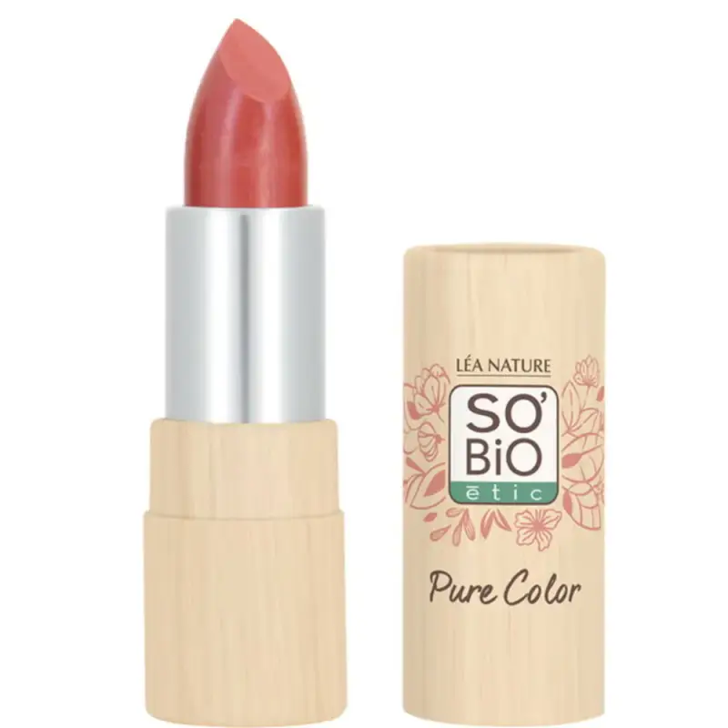 LÉa nature so bio étic Pure Color Rossetto Semi-Gloss, 10 Corail lumière (5 g)