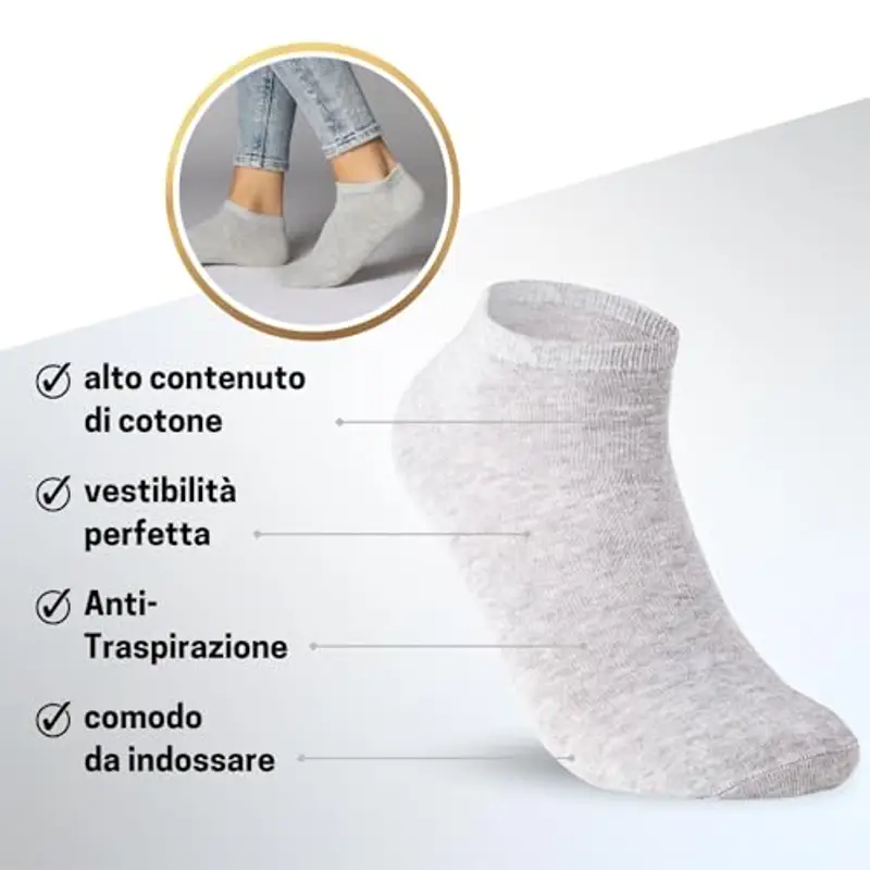 Sockenkauf24 Calze Uomo Grigio 2457503 miniatura 3