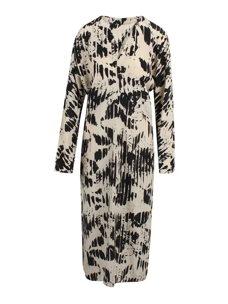 Vestito In Crepe Di Seta Francine Multicolore