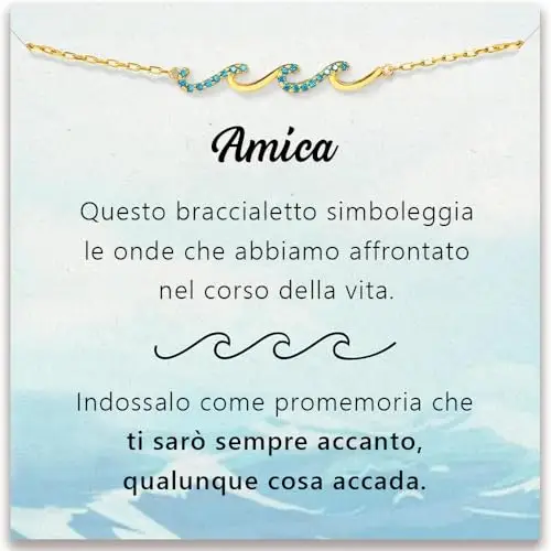 SOFIA FERRER Regali Originali Per Amiche, Bracciale Argento 925 Donna con Dedica Emozionante, Braccialetto