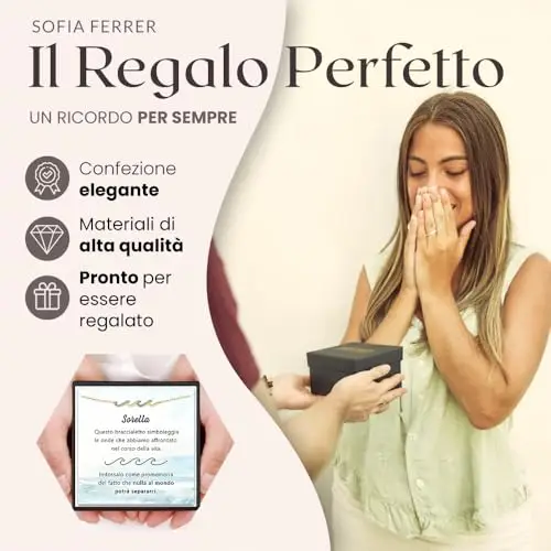 SOFIA FERRER Regalo per Sorella, Bracciale Argento 925 Donna con Dedica Emozionante, Idee Regalo Sorella, Bracciale per miniatura 2