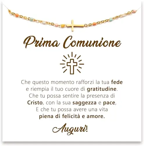 SOFIA FERRER Regalo Prima Comunione Bambina, Bracciale Ragazza, Regalo Comunione Bambina 8 9 10 11 12 Anni, Bracciale