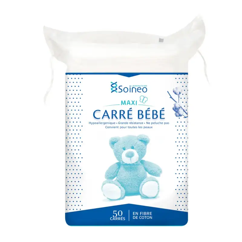 maxi quadrati di cotone per bambini X50