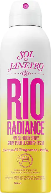 Spray solare rinfrescante per il corpo SPF 50 Rio Radiance (Spray per il corpo) 200 ml