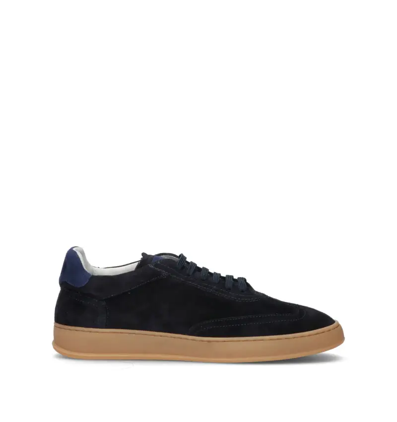 Sneaker uomo blu in suede Vario
