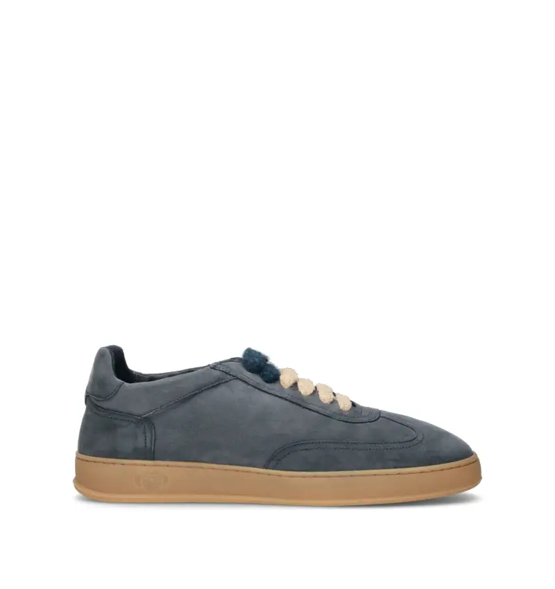 Sneaker uomo blu in suede Vario