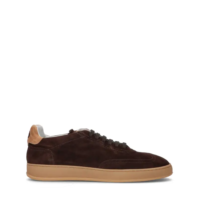 Sneaker uomo marrone in suede Vario