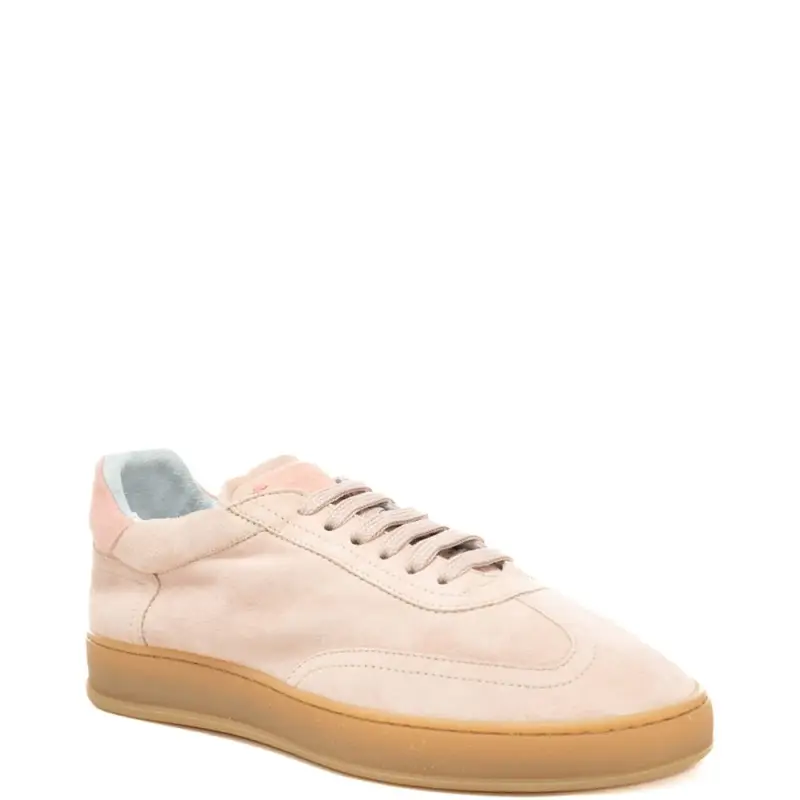 sneakers da donna amalfi in suede con fondo in gomma a contrasto colore beige chiaro miniatura 2