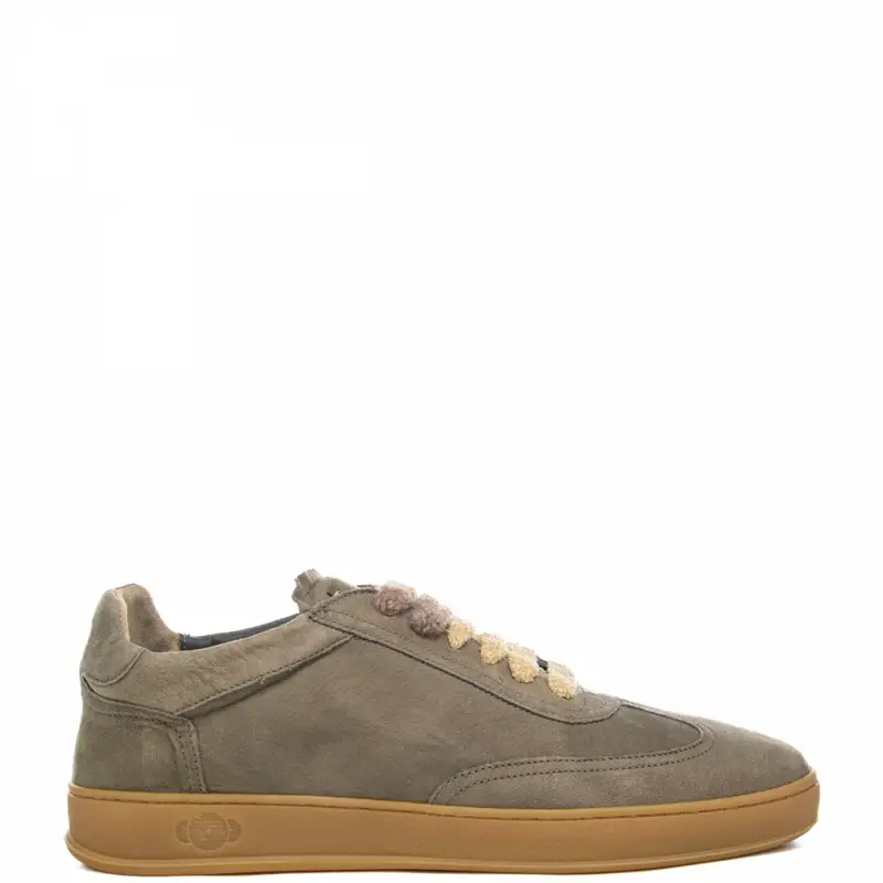 sneakers da uomo akira in suede con lacci in pile asfalto