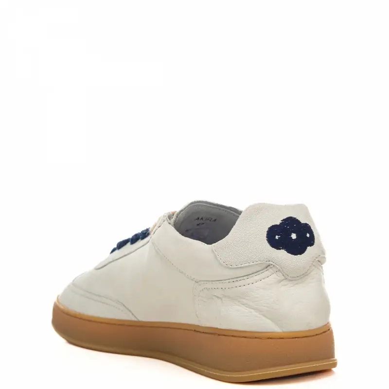 sneakers da uomo akira in suede con lacci in pile bianche miniatura 3