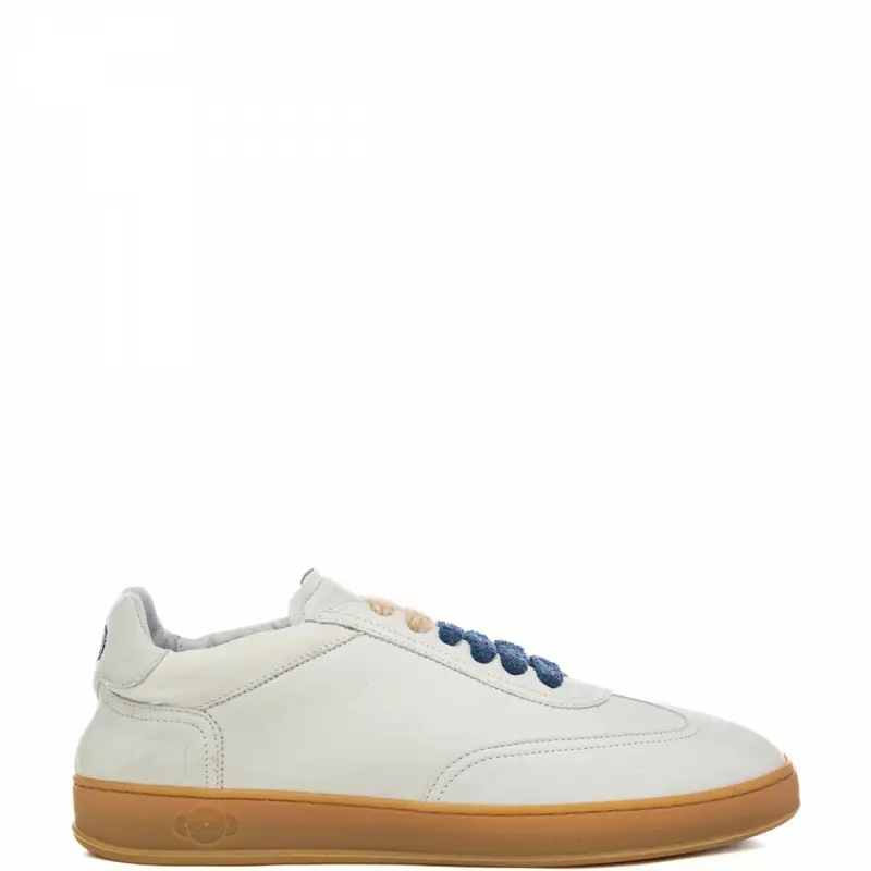 sneakers da uomo akira in suede con lacci in pile bianche