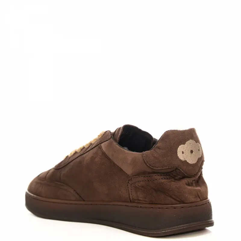 sneakers da uomo akira in suede con lacci in pile moro miniatura 3