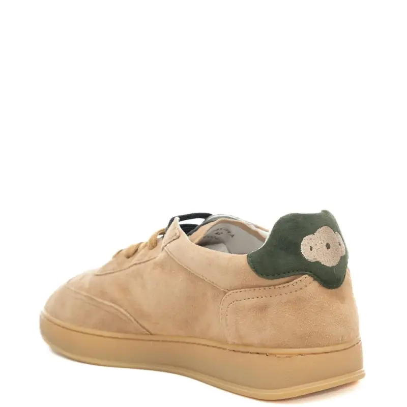 sneakers da uomo amalfi in suede con inserti a contrasto colore ecru miniatura 3