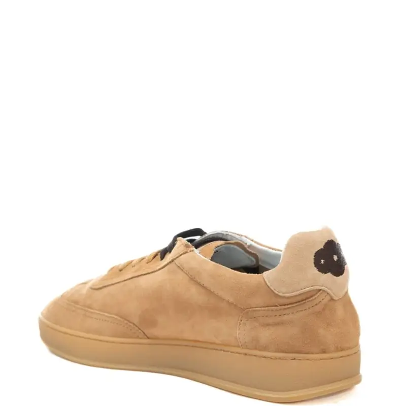 sneakers da uomo in suede con lacci ecru miniatura 3