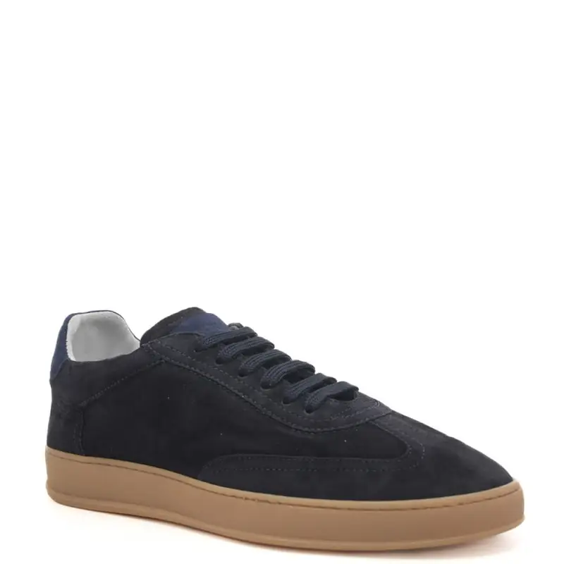 sneakers da uomo in suede con lacci navy rive miniatura 3