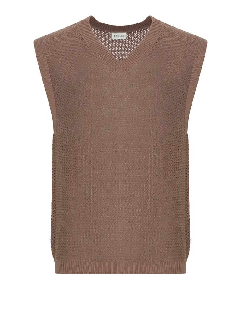 Solid Gilet Uomo Marrone 2493201