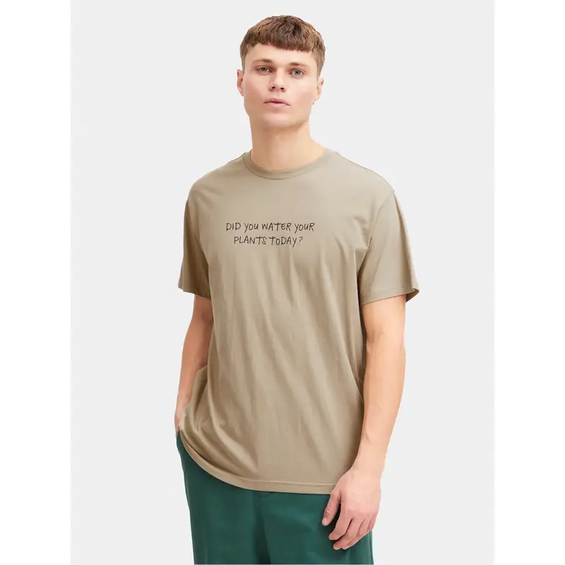 Solid T-shirt Beige 3340377