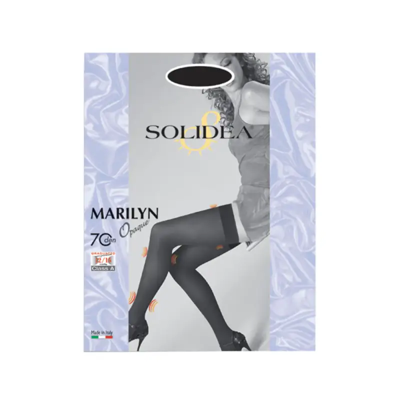 Marilyn 70 Denari Opaque Autoreggenti 12 15mmHg 2M Nero
