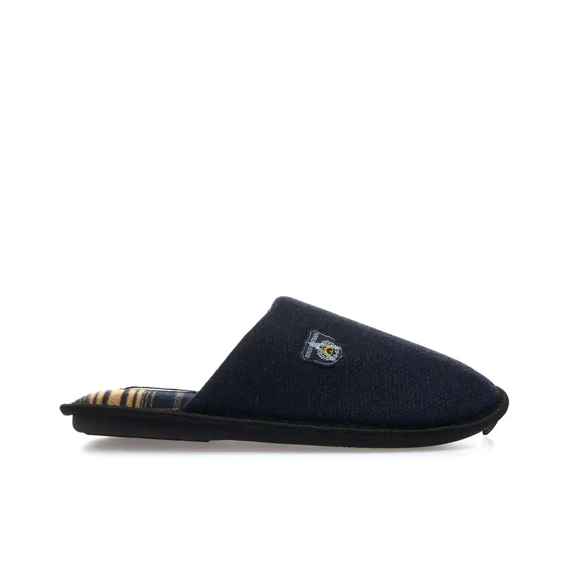 Ciabatte da casa blu e gialle in tessuto