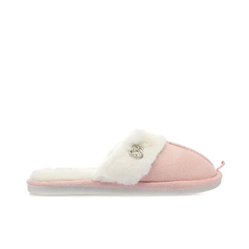 Ciabatte da casa rosa con peluche