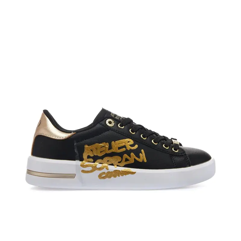 Sneakers nere con platform e scritta