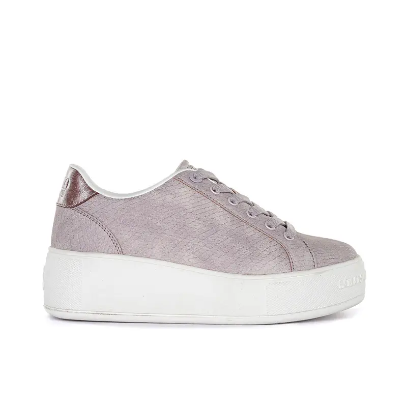 Sneakers rosa da donna con suola platform