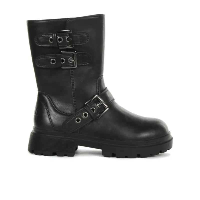 Stivali neri da bambina con fibbie