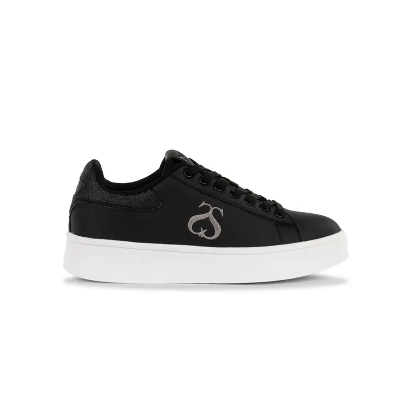 Sneakers nere da donna con ricamo logo laterale