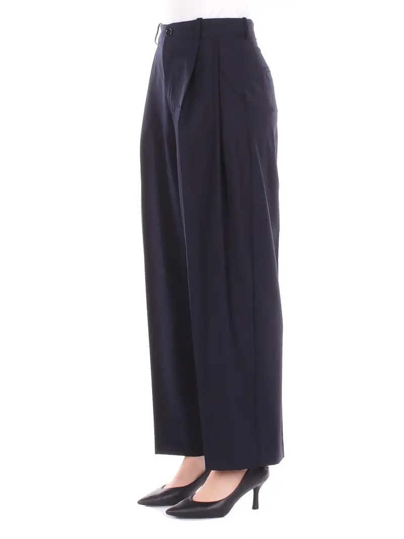 Pantalone Donna SOLOTRE Navy Elegante miniatura 2