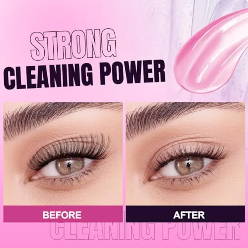 Solvente per Extension Ciglia 10g Rimuovi Ciglia Ad Azione Delicata E Rapida, Sicuro per Gli Occhi Sensibili, Rimuovi Colla per Ciglia per Extension(Rosa - Sapore Di Fragola) miniatura 2
