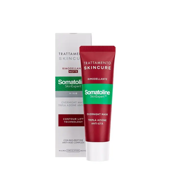 Skincure Overnight Mask Rimodellante - Trattamento viso effetto lifting,Crema antirughe,Maschera viso idratante