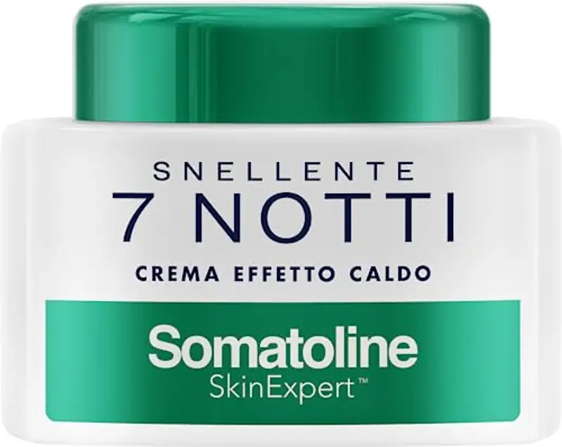 Somatoline SkinExpert, Snellente 7 Notti Crema Effetto Caldo, Trattamento Corpo Anticellulite, Ultra Intensivo con Estratto di Alga Rossa, 250ml