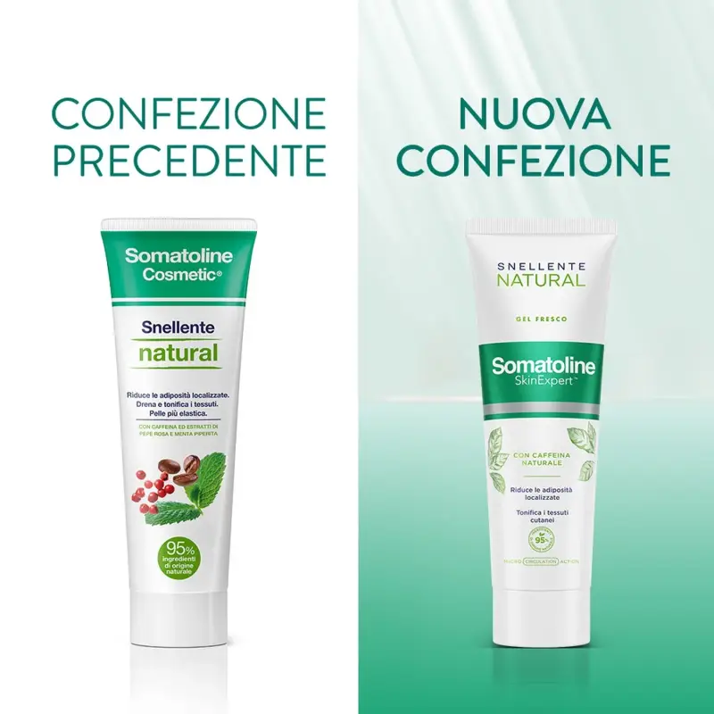 Snellenti Snellente Natural Gel Fresco - Crema glutei e gambe, Crema rassodante pancia miniatura 2